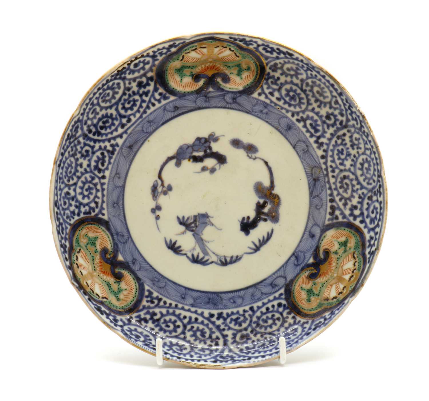 A Japanese blue and white plate,