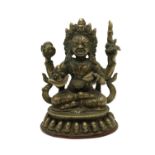 An Indian cast metal bodhisattva