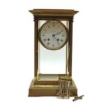 A L'Epee brass mantel clock