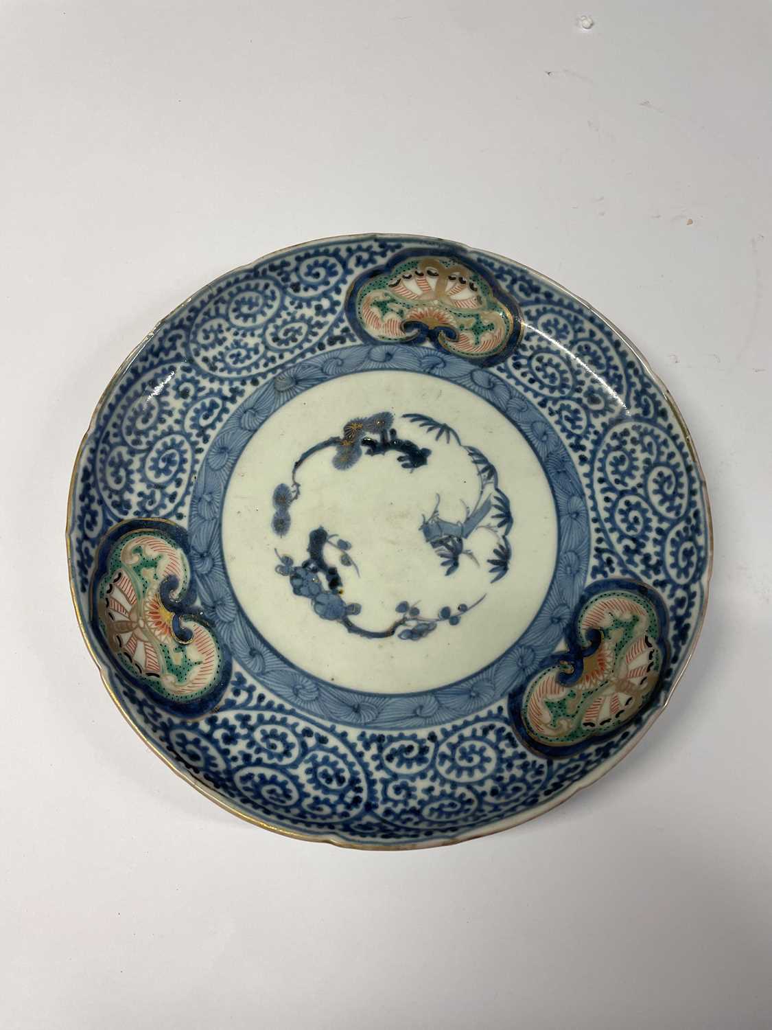 A Japanese blue and white plate, - Image 3 of 14