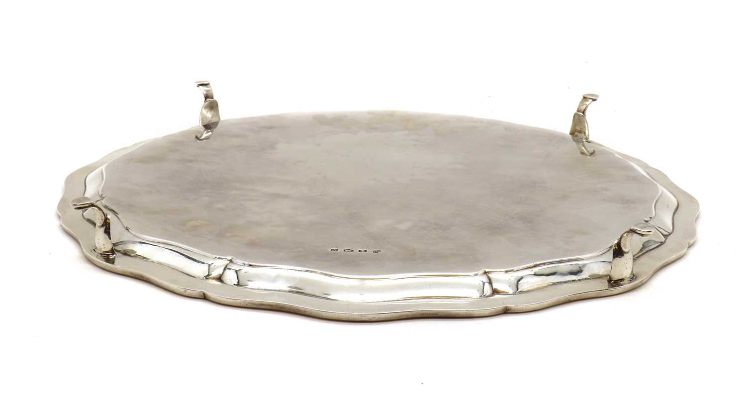 A large silver salver, - Image 2 of 2