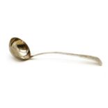 A George III silver Fiddle pattern ladle