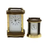 A brass Angelus carriage timepiece,