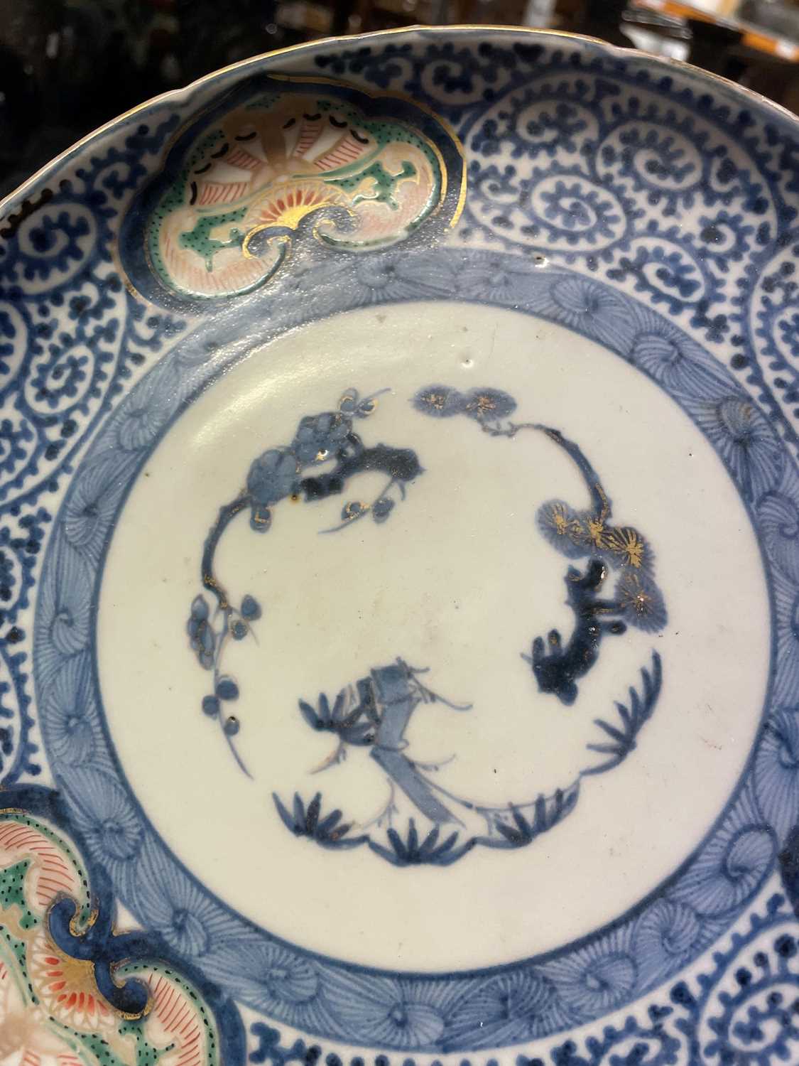 A Japanese blue and white plate, - Image 4 of 14