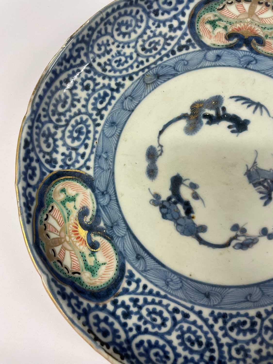 A Japanese blue and white plate, - Image 6 of 14