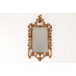 A small George II giltwood pier mirror,