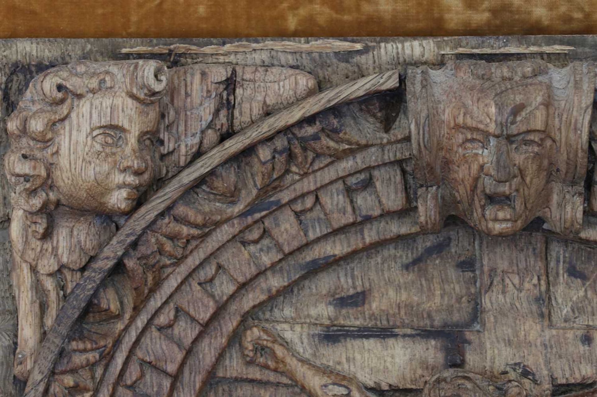 A carved oak relief panel, - Image 2 of 6