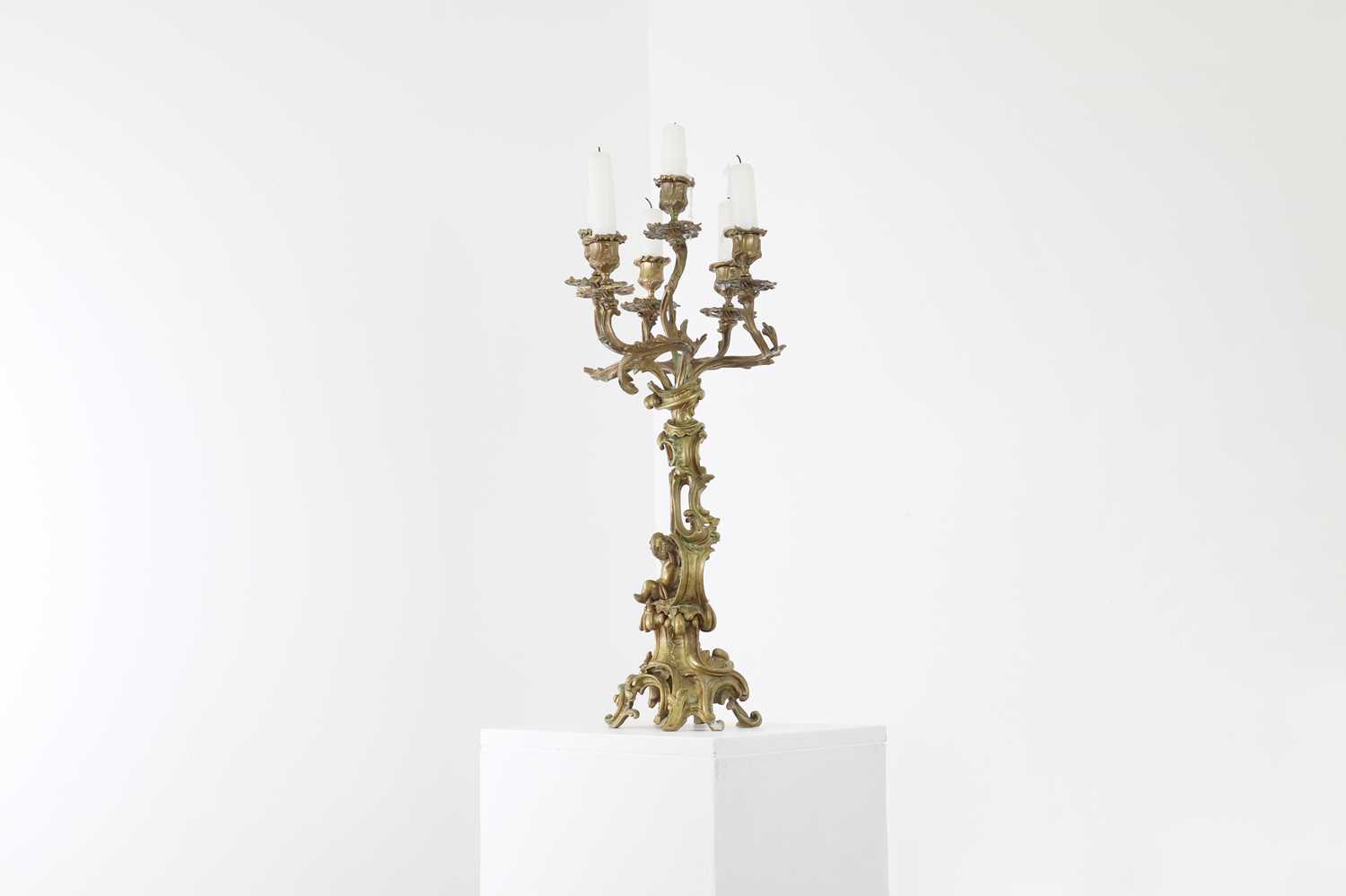 A Louis XV-style ormolu candelabrum, - Image 3 of 6