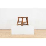 A joined elm stool,