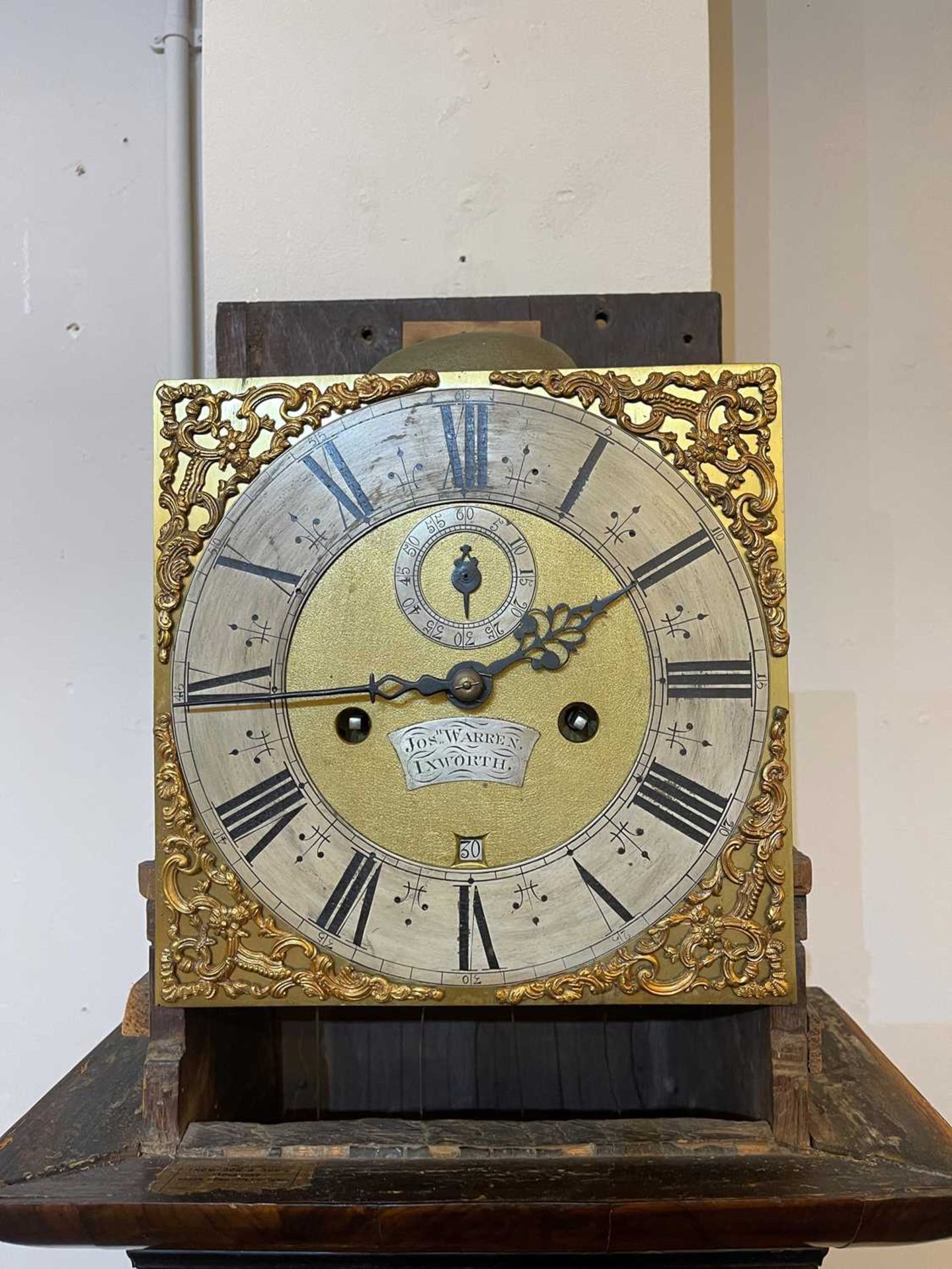 A William and Mary oyster-veneered olive wood, walnut and marquetry longcase clock, - Image 12 of 57