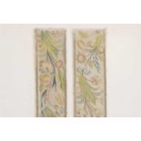 A pair of silk embroidered ecclesiastical banners,