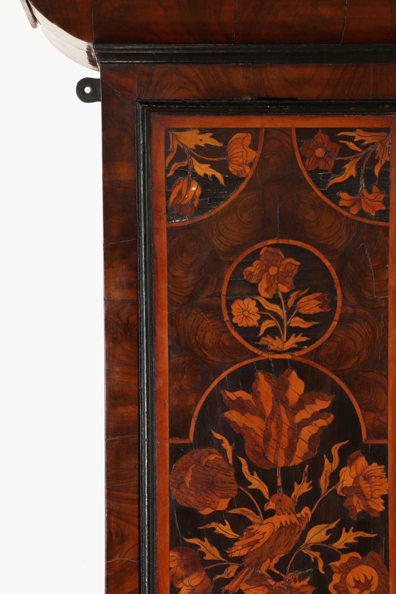 A William and Mary oyster-veneered olive wood, walnut and marquetry longcase clock, - Image 3 of 57