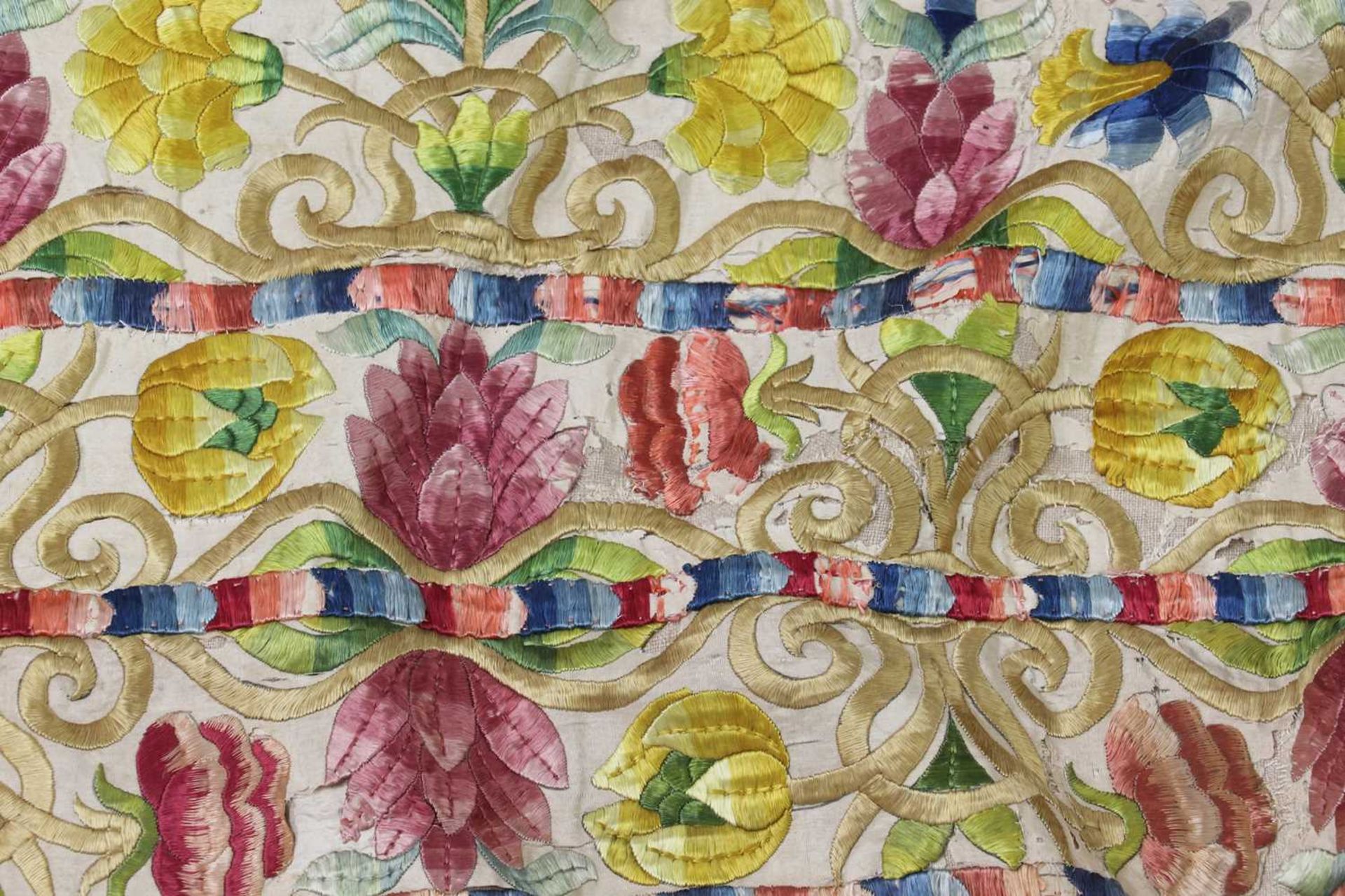 A polychrome silk embroidered chasuble, - Image 5 of 12