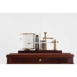 An Art Nouveau mahogany barograph,