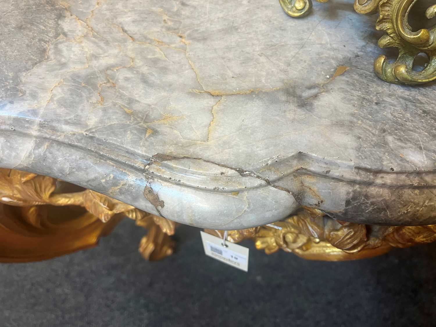 A Louis XV giltwood console table, - Image 21 of 27