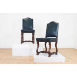 A pair of Régence oak side chairs,