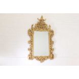 A Chinese Chippendale-style giltwood mirror,