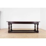 A yew refectory table,