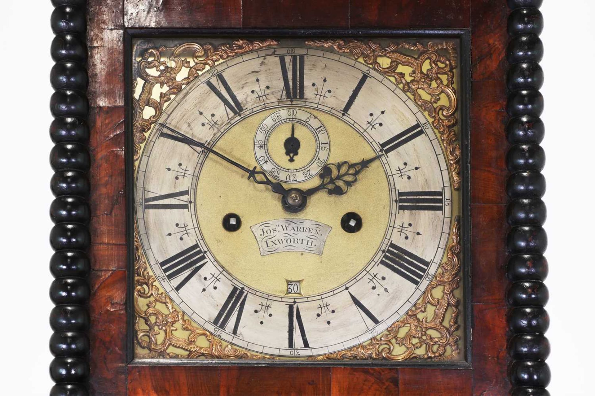 A William and Mary oyster-veneered olive wood, walnut and marquetry longcase clock, - Image 2 of 57
