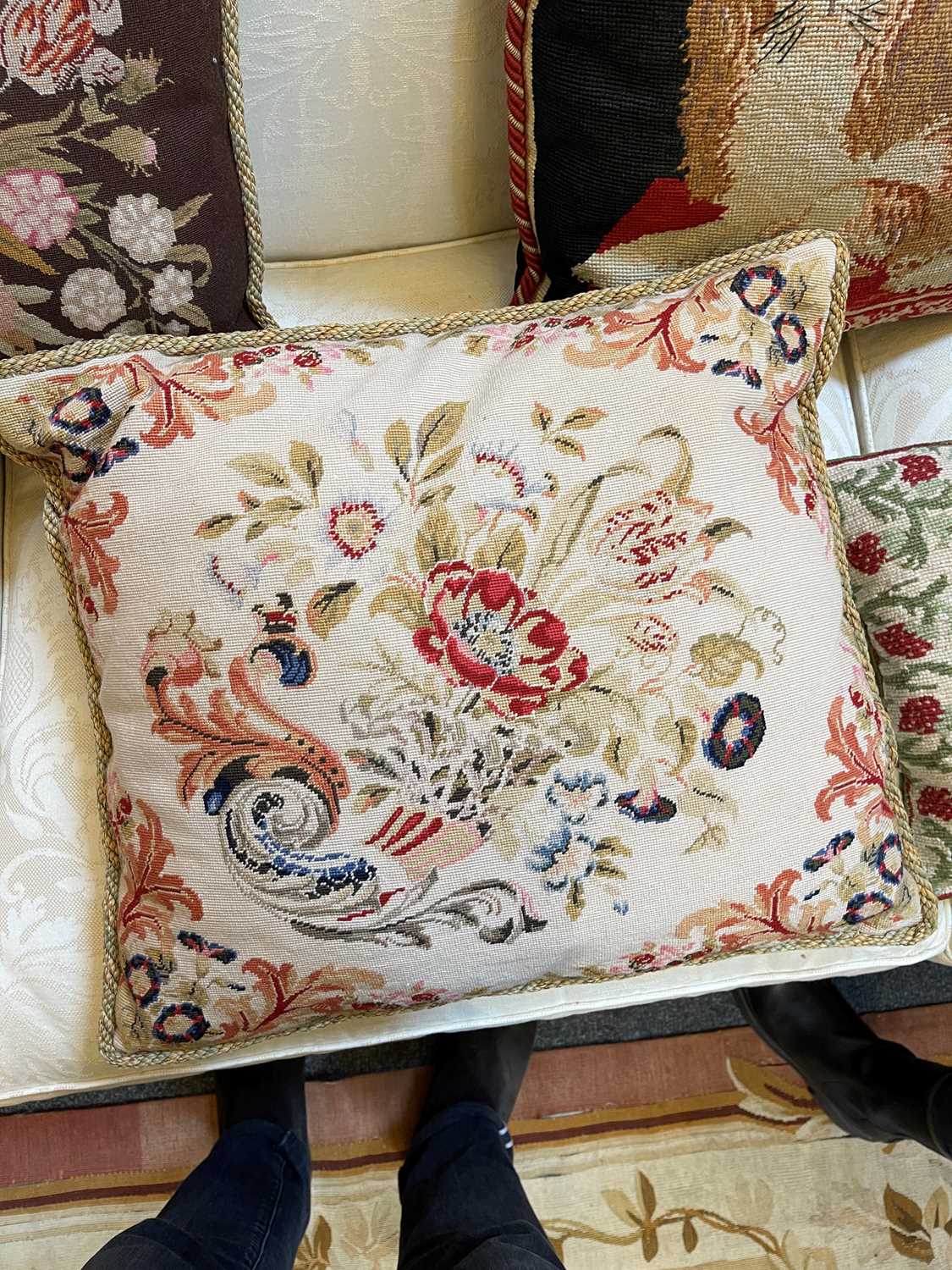 A group of six needlepoint cushions, - Image 13 of 24