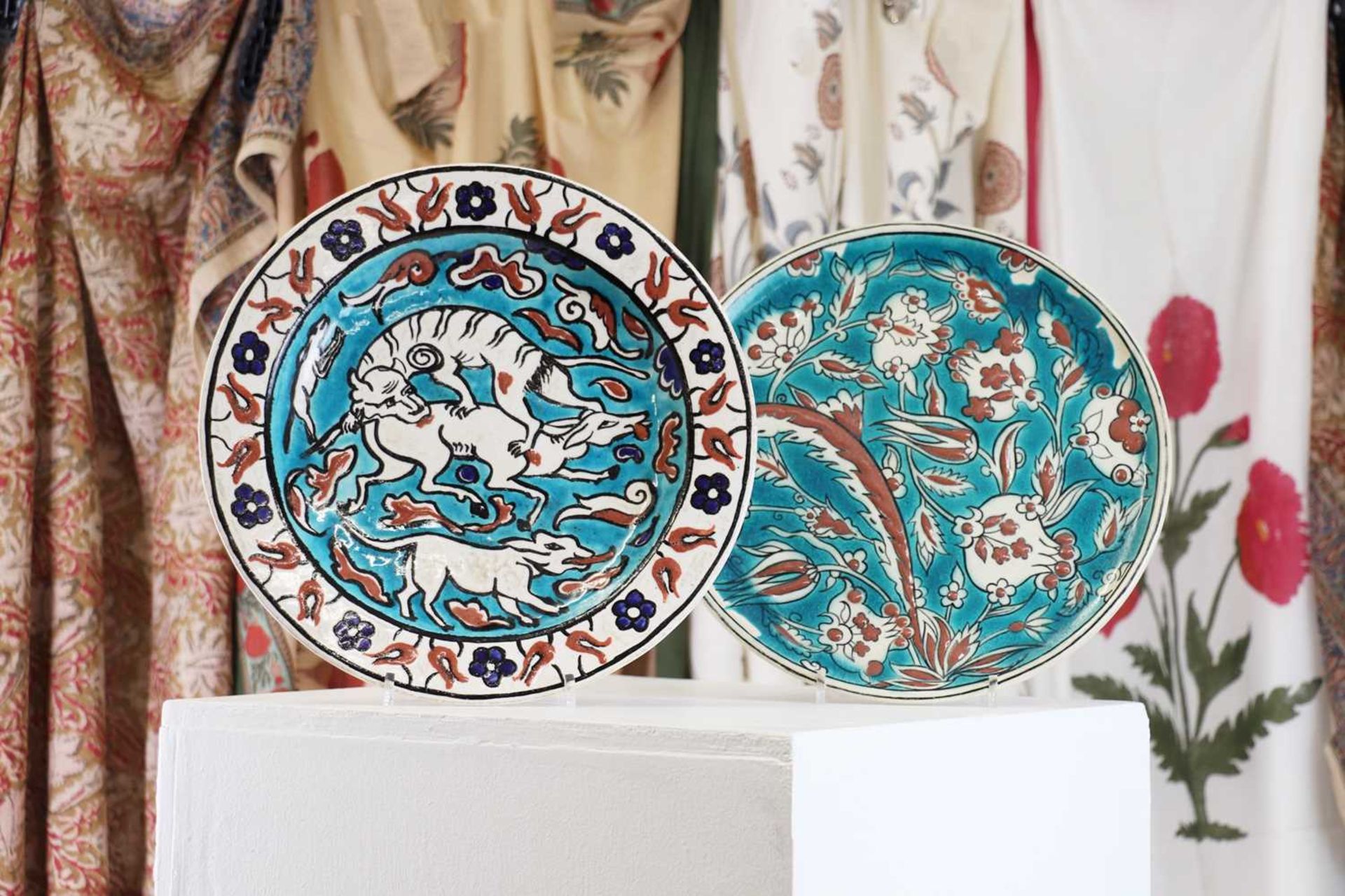 An Iznik-style pottery charger,