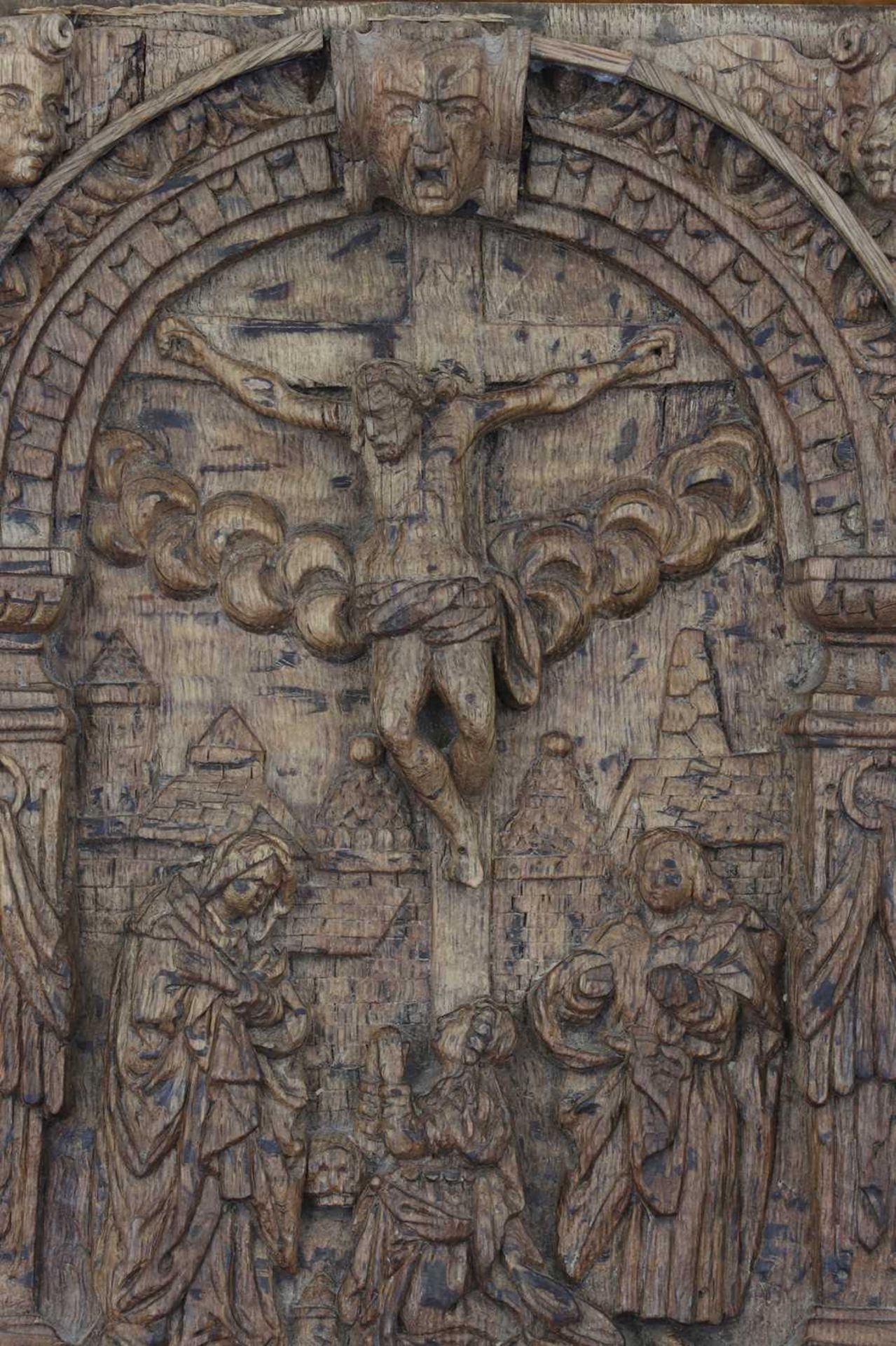 A carved oak relief panel, - Image 3 of 6