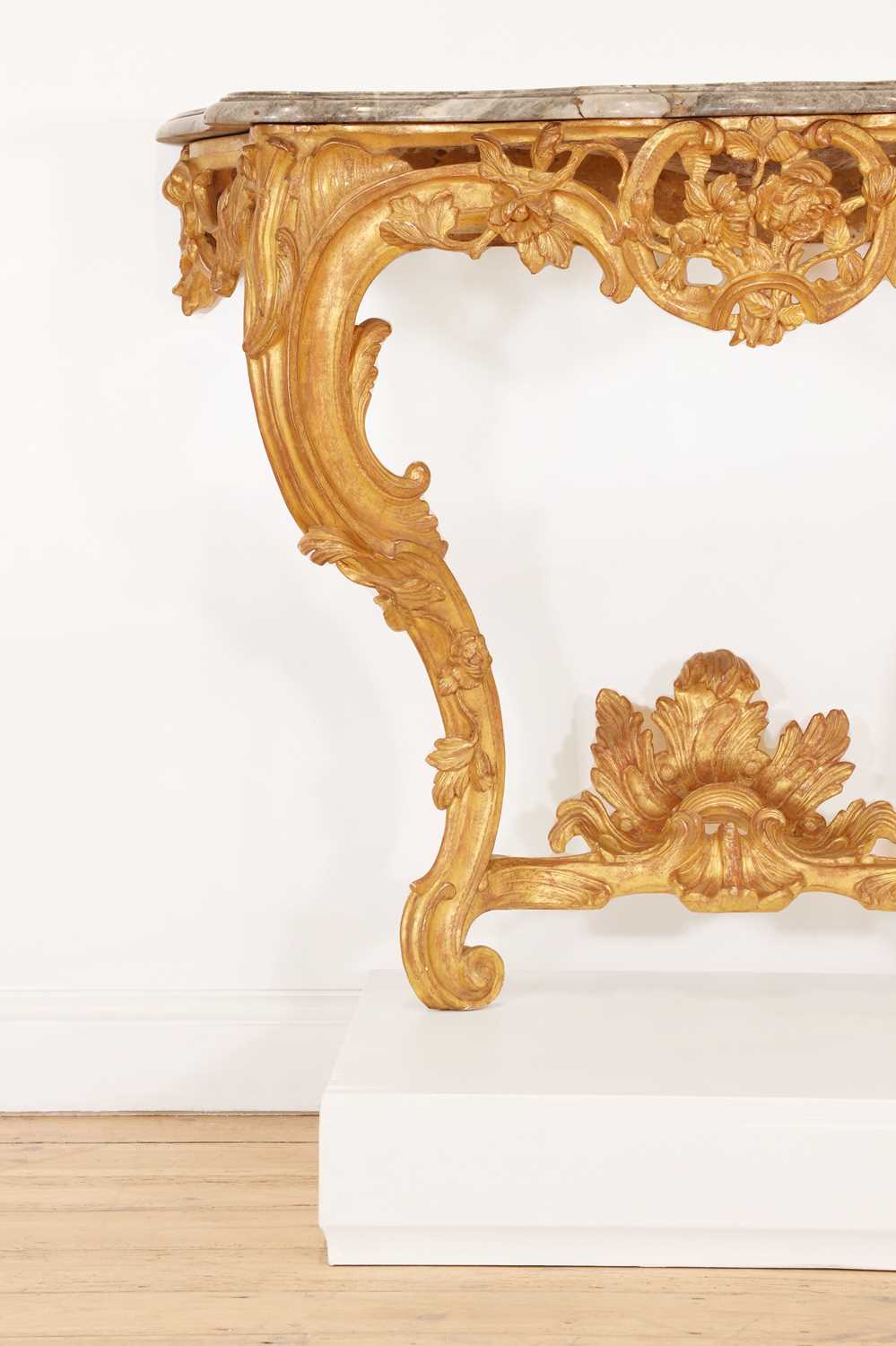 A Louis XV giltwood console table, - Image 2 of 27