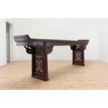 A large elm altar table,