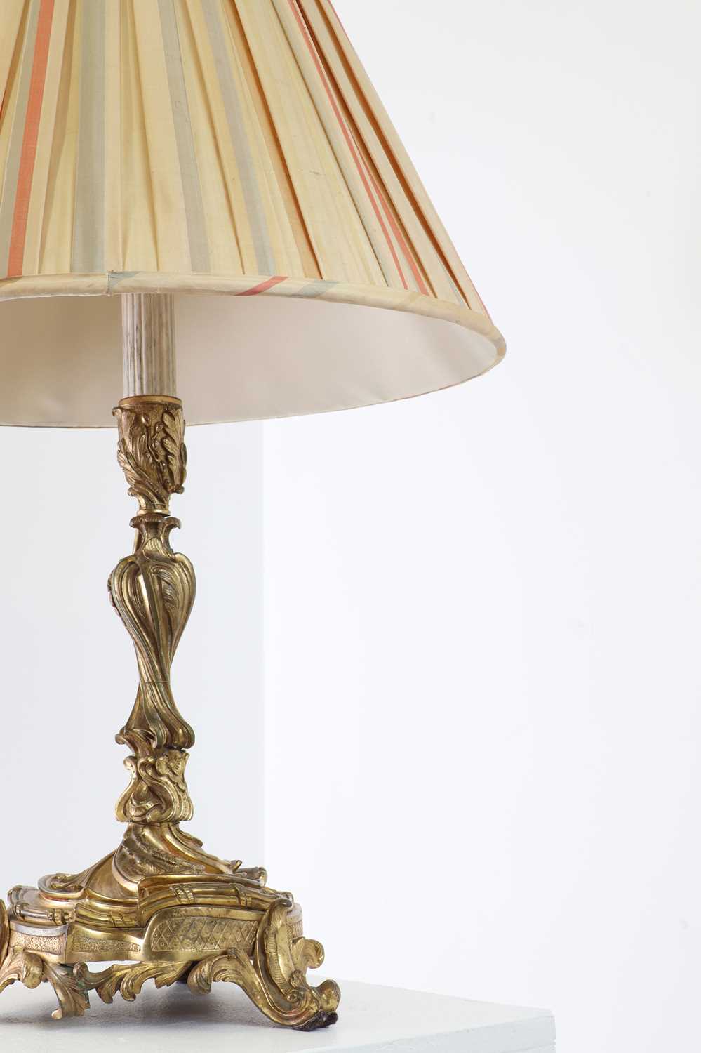 A Louis XV-style ormolu candlestick lamp, - Image 2 of 17