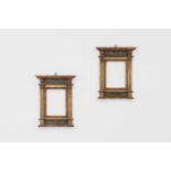A pair of painted and giltwood tabernacle frames,