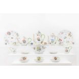 A Herend porcelain 'Fruit and Flowers' part service,