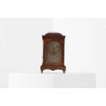 A small George IV rosewood library clock by Vulliamy of London,