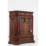 A walnut credenza,