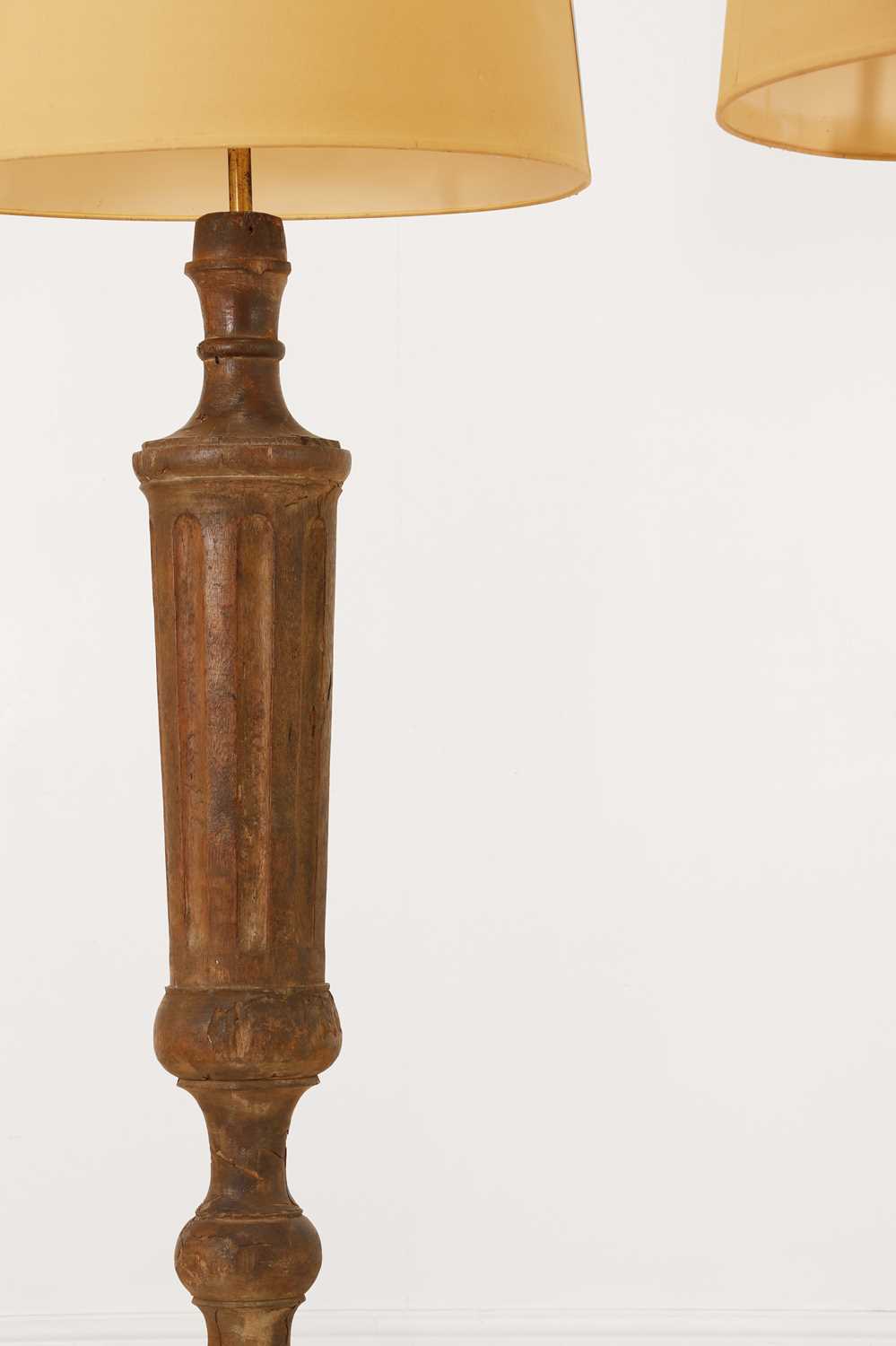 A pair of painted wooden pilaster floor lamps, - Image 4 of 4