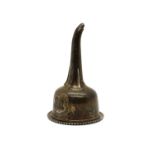 A George III Scottish silver wine funnel,