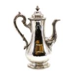 A Scottish silver coffee pot,