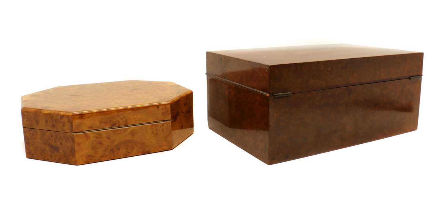 A Dunhill burr walnut humidor, - Image 3 of 3