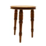 A Mauchline ware stool