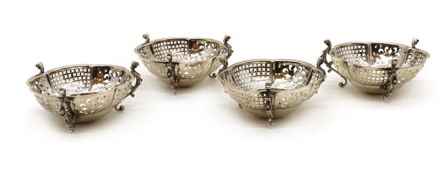 A set of four Victorian silver bon bon dishes - Image 2 of 3