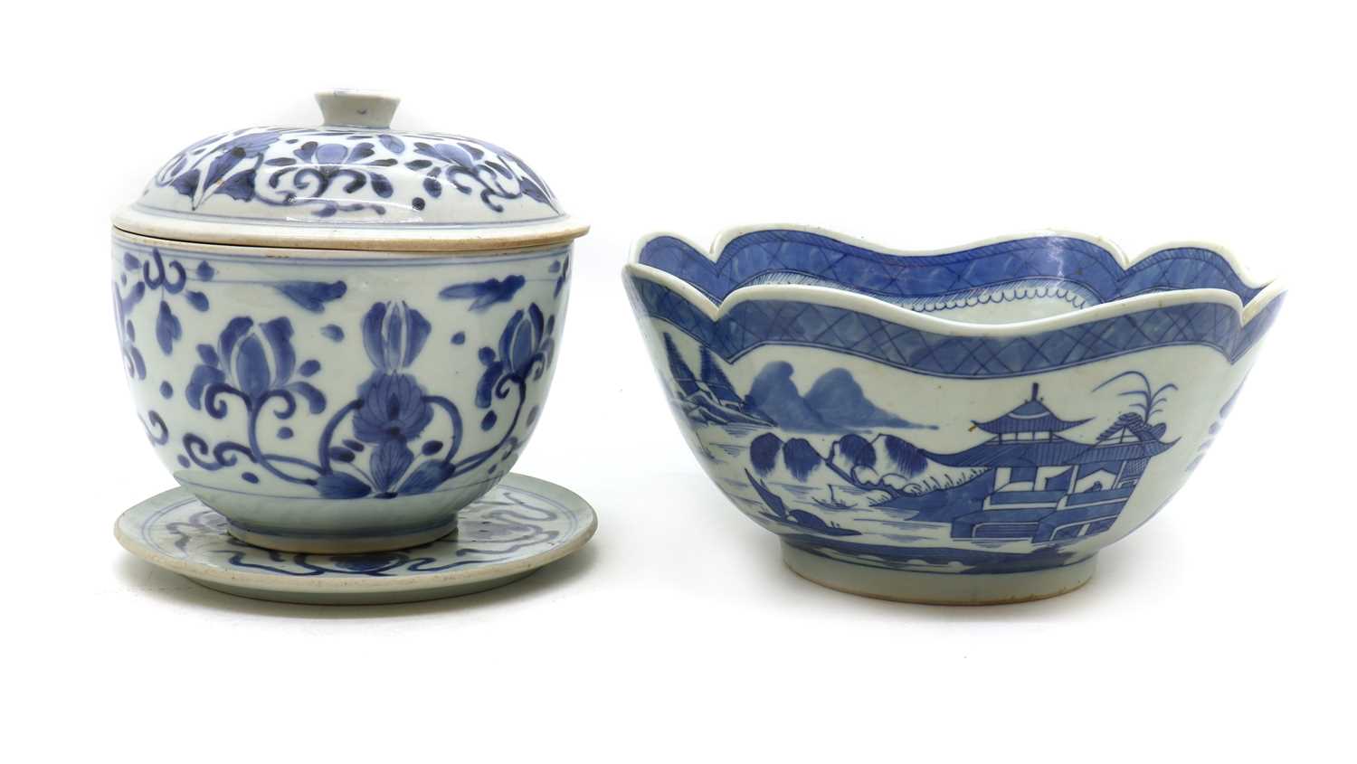 A Chinese blue and white bowl,