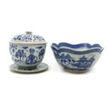 A Chinese blue and white bowl,