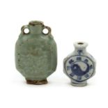 Two Chinese porcelain snuff bottles,