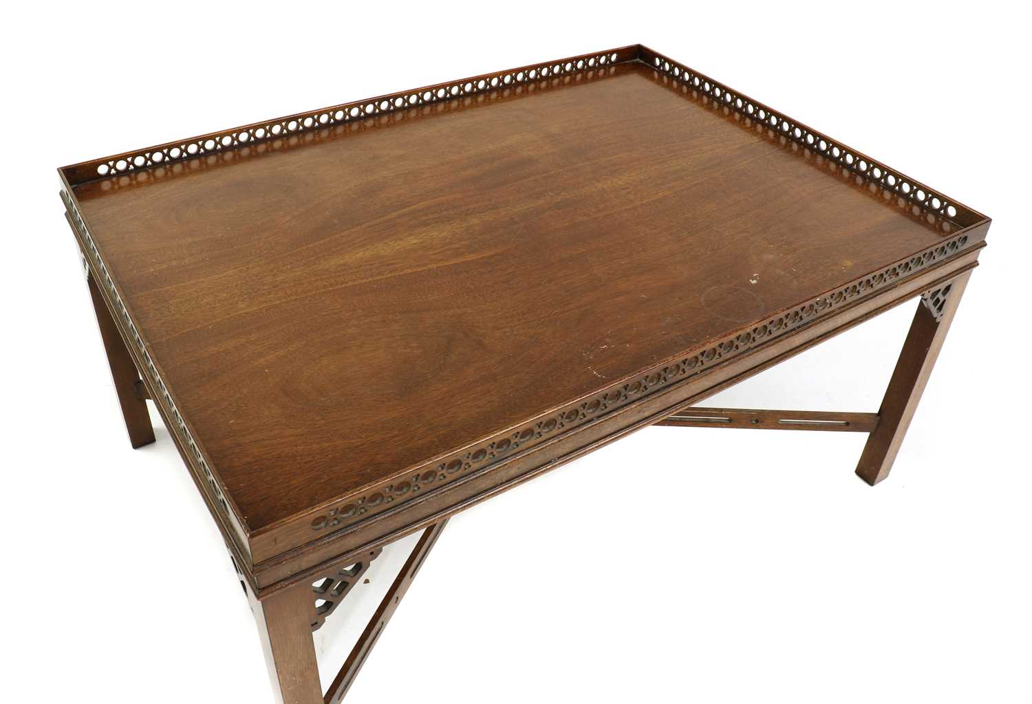 A mahogany Chippendale-style coffee table, - Image 2 of 3