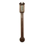 A George III mahogany stick barometer
