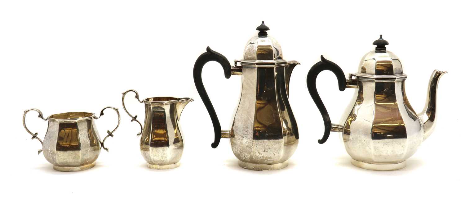 A four piece silver tea service - Image 2 of 3