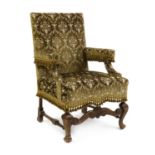 A William and Mary style armchair