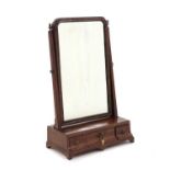 An early George III mahogany dressing mirror,