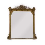 A Victorian giltwood overmantel mirror