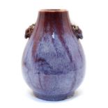 A Chinese flambé-glazed hu vase,