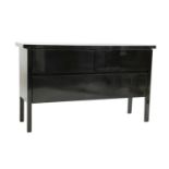 A black lacquer chest,